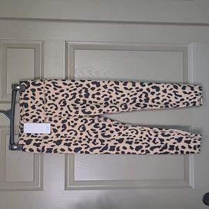 NWT Allfenix Camel over leo 7/8 animal print legging size medium